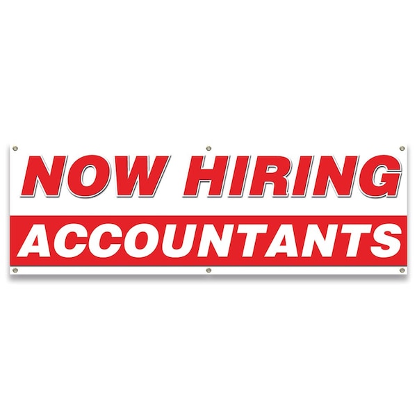 Now Hiring Accountants Banner Apply Inside Accepting Application Single Sided
